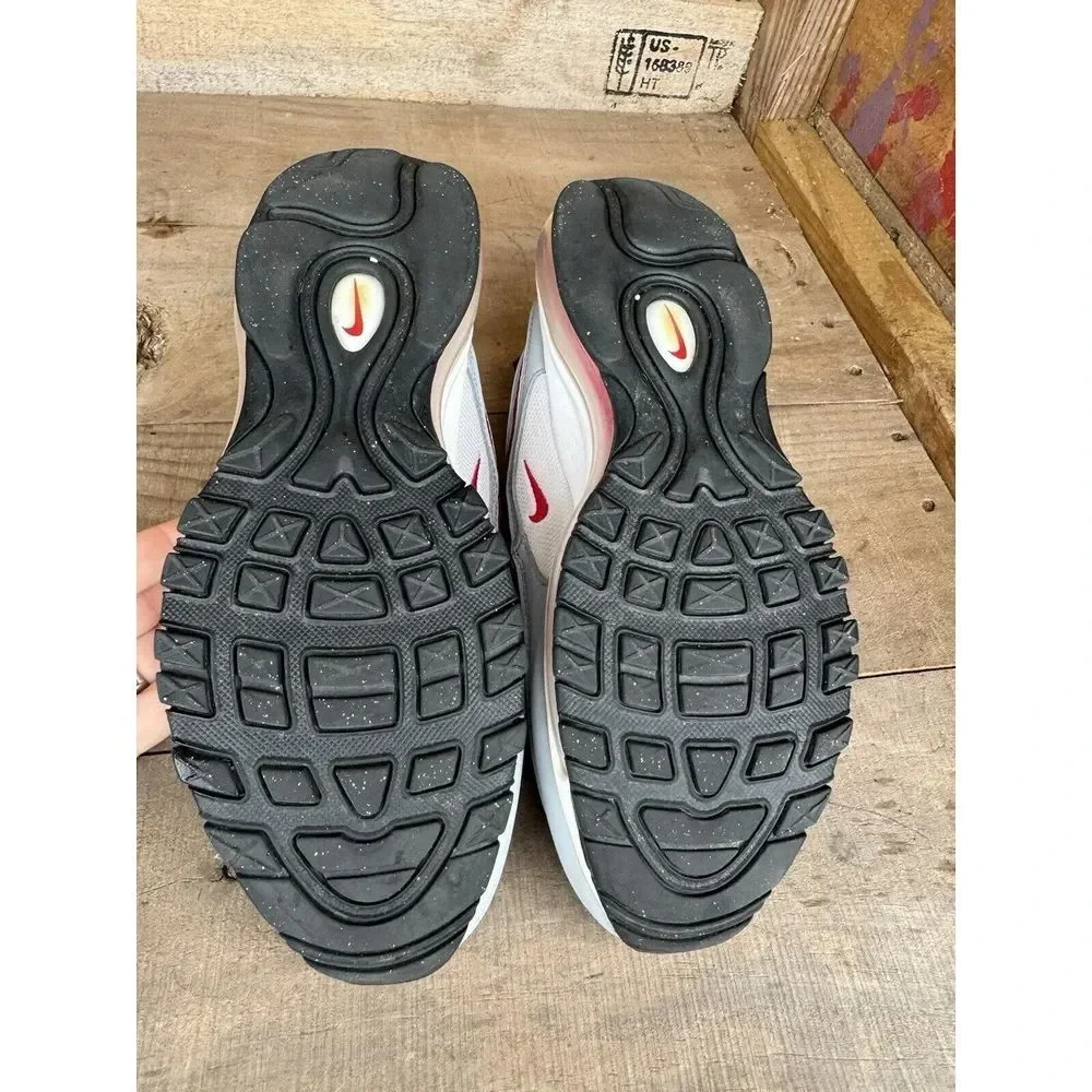 NIKE Big Kids Youth 7y Air Max 97 GS Sneaker 921522 020 Wolf Grey University Red